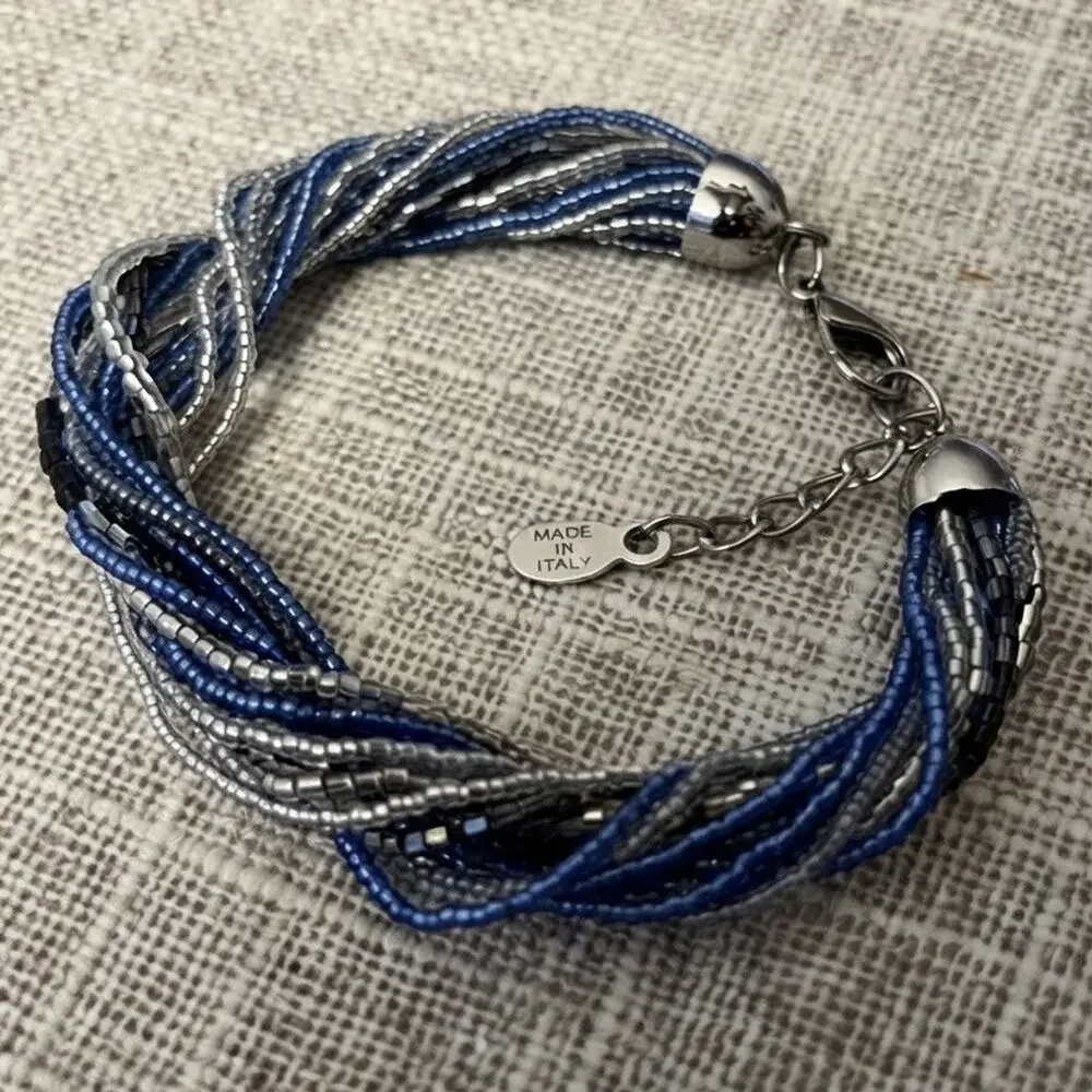 Authentic NeroLeone Made in Italy Multi-Strand Bracelet Cobalt Something Blue